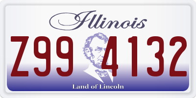 IL license plate Z994132
