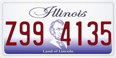 IL license plate Z994135