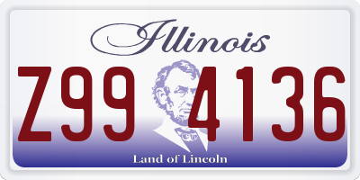 IL license plate Z994136