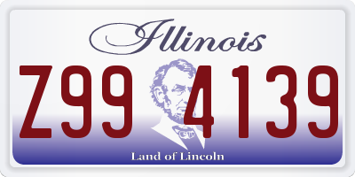 IL license plate Z994139