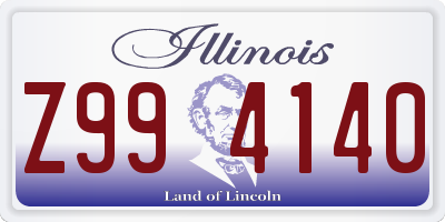 IL license plate Z994140