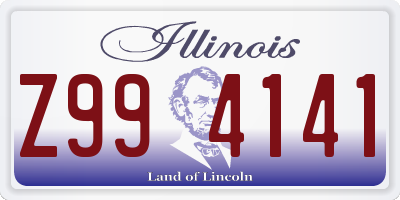 IL license plate Z994141