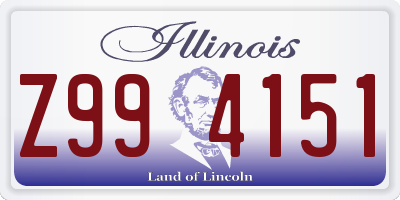 IL license plate Z994151