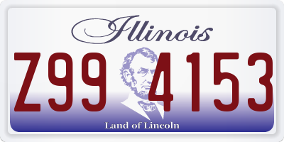 IL license plate Z994153