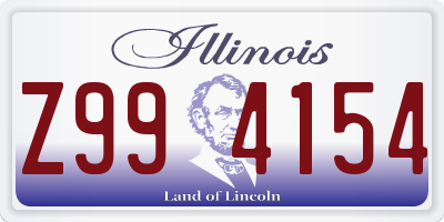 IL license plate Z994154