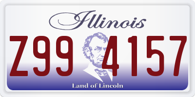 IL license plate Z994157