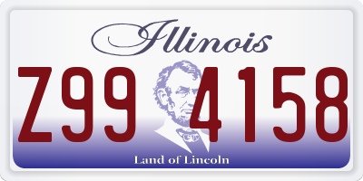IL license plate Z994158