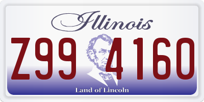 IL license plate Z994160