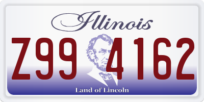 IL license plate Z994162