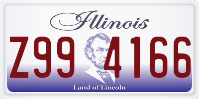 IL license plate Z994166