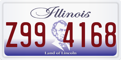 IL license plate Z994168
