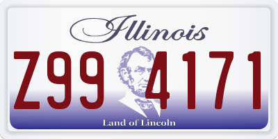 IL license plate Z994171