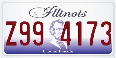 IL license plate Z994173