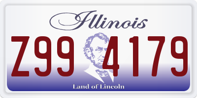 IL license plate Z994179