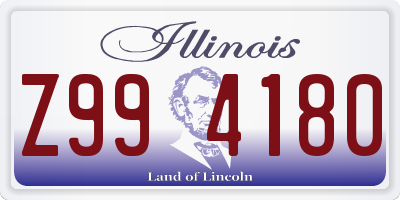 IL license plate Z994180
