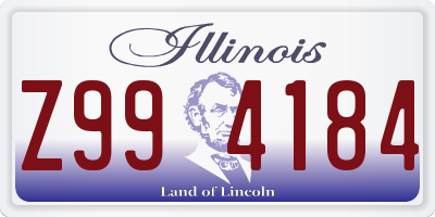 IL license plate Z994184
