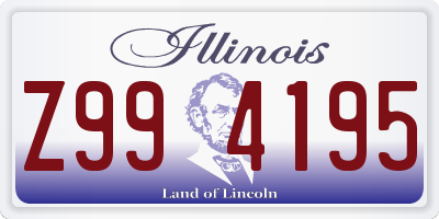 IL license plate Z994195