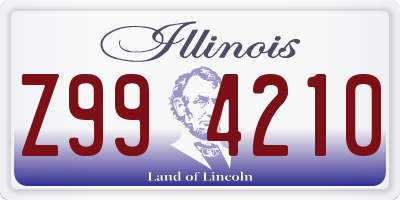IL license plate Z994210