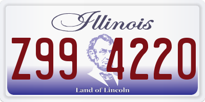 IL license plate Z994220