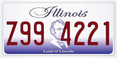 IL license plate Z994221