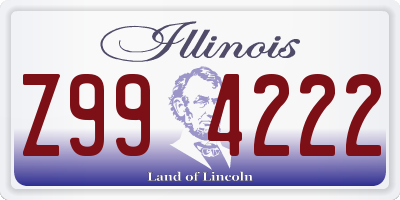 IL license plate Z994222