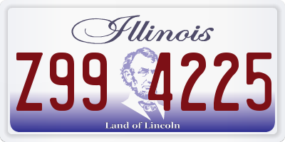 IL license plate Z994225