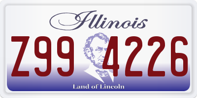 IL license plate Z994226