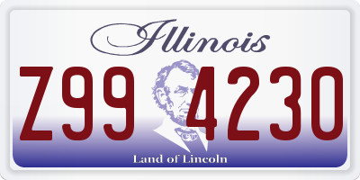 IL license plate Z994230