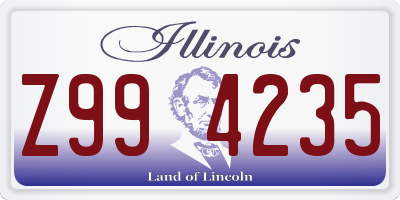 IL license plate Z994235