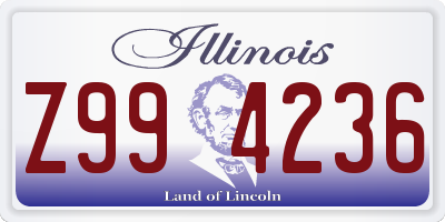 IL license plate Z994236