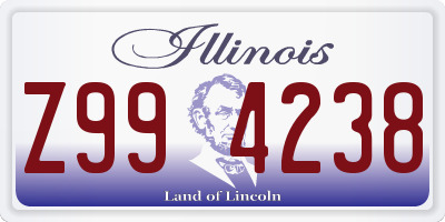 IL license plate Z994238