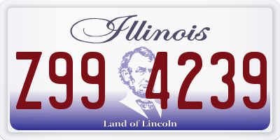 IL license plate Z994239