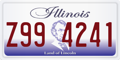 IL license plate Z994241