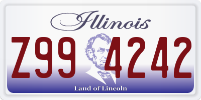 IL license plate Z994242