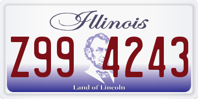 IL license plate Z994243