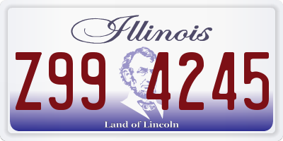 IL license plate Z994245