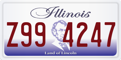 IL license plate Z994247