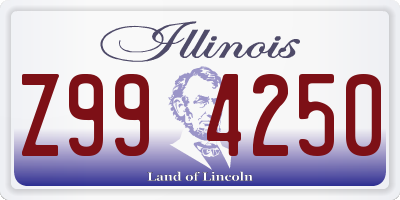 IL license plate Z994250
