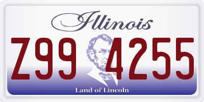 IL license plate Z994255