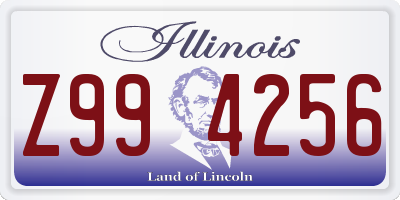 IL license plate Z994256
