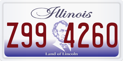 IL license plate Z994260
