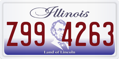 IL license plate Z994263