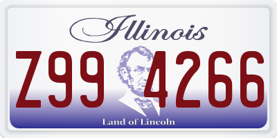 IL license plate Z994266