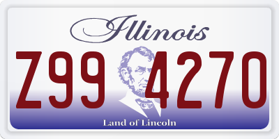 IL license plate Z994270