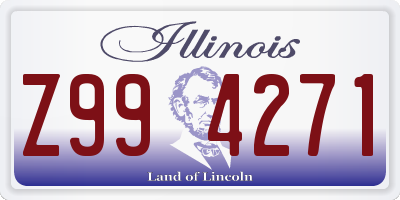 IL license plate Z994271