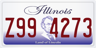 IL license plate Z994273