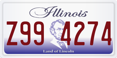 IL license plate Z994274