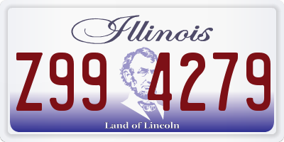 IL license plate Z994279