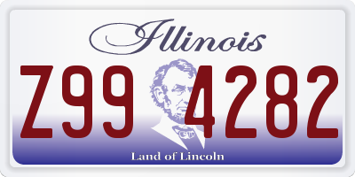 IL license plate Z994282