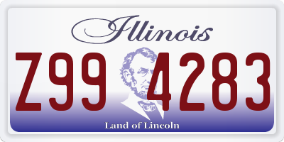 IL license plate Z994283